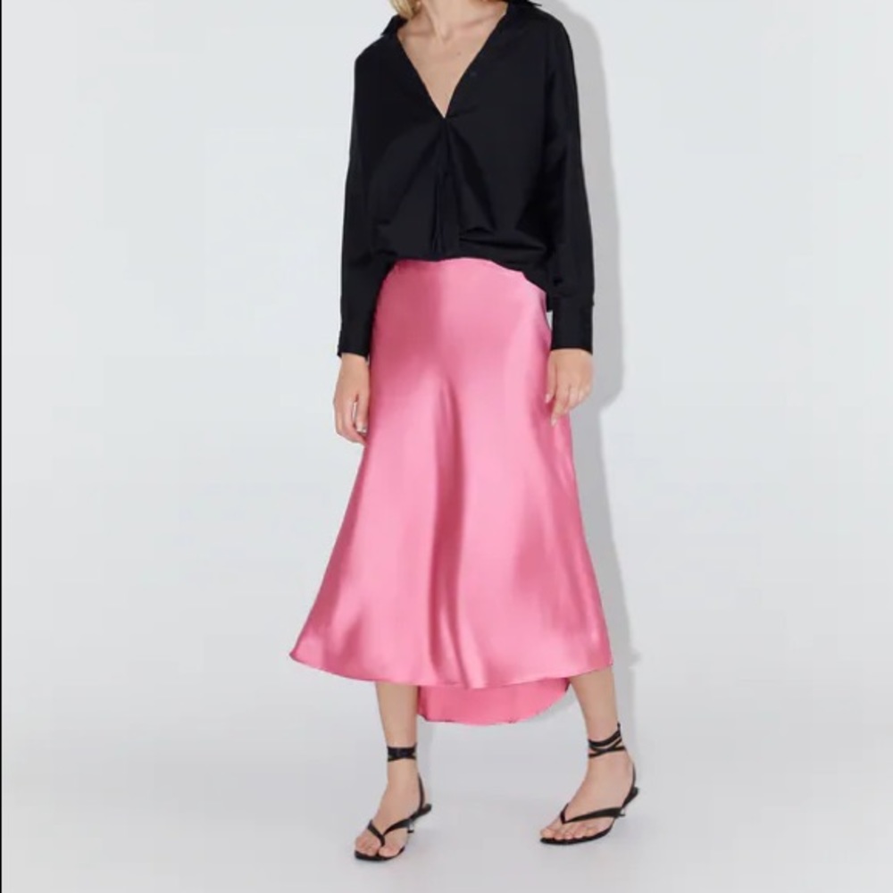 ZARA Satin Skirt